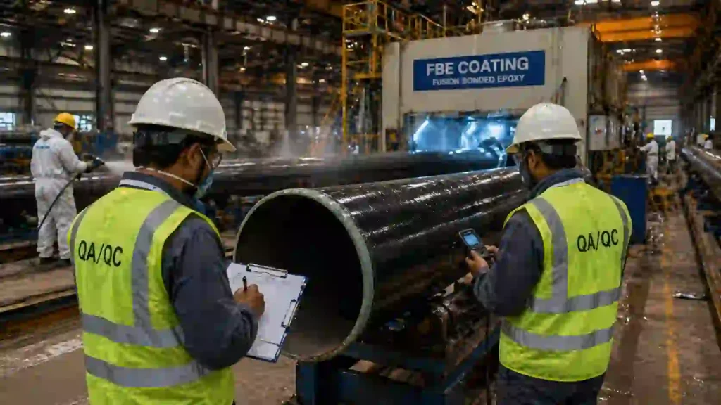 Coating inspection standards applied in oil and gas pipeline FBE coating field work