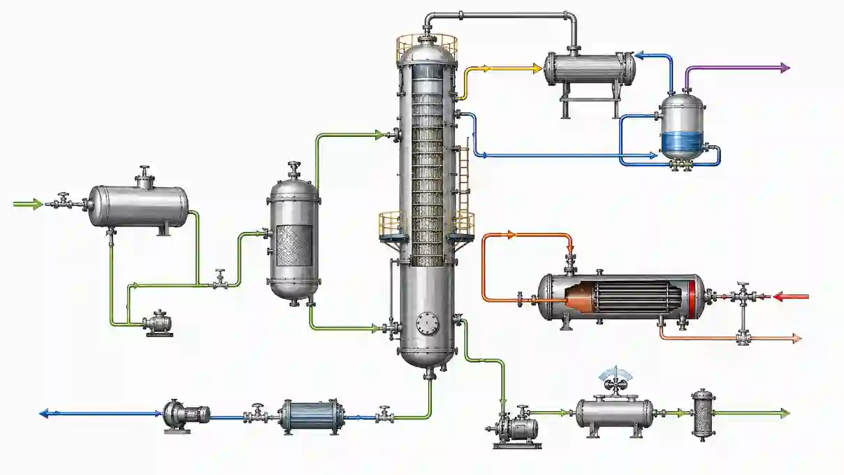 Amine recovery unit process flow diagram in refinery